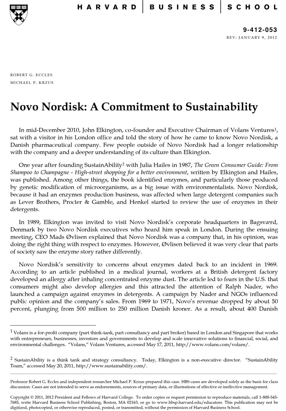  Novo Nordisk: A Commitment to Sustainability 